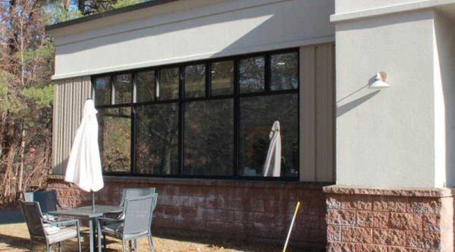 Patio seating outside Springs Dental